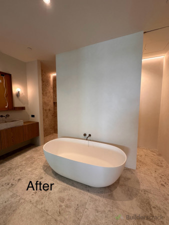 Final finish of bathroom