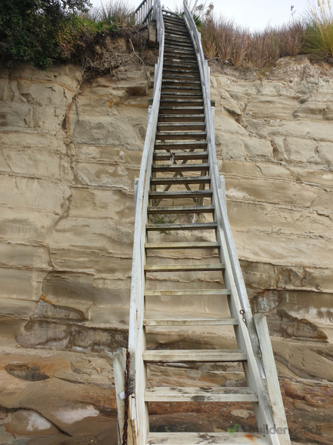 the ruined stairs