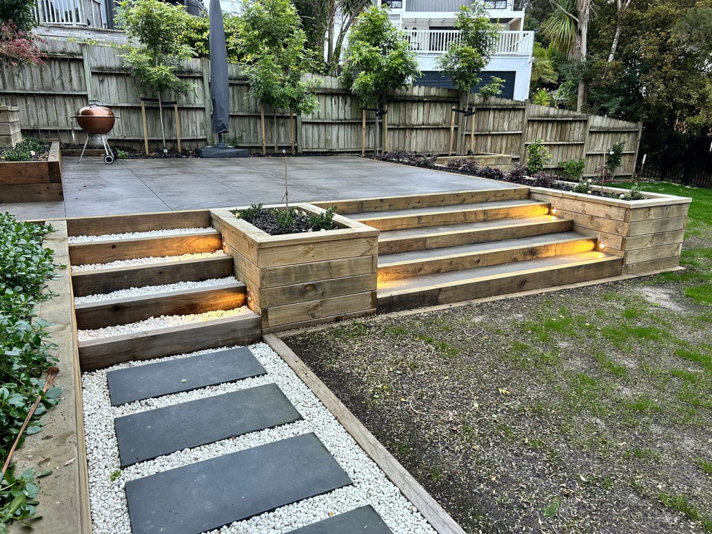 Subtle step lighting — small fittings, big impact.