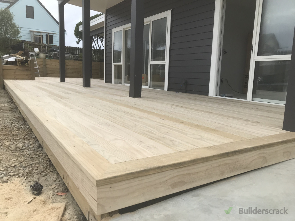 New build beach house deck
