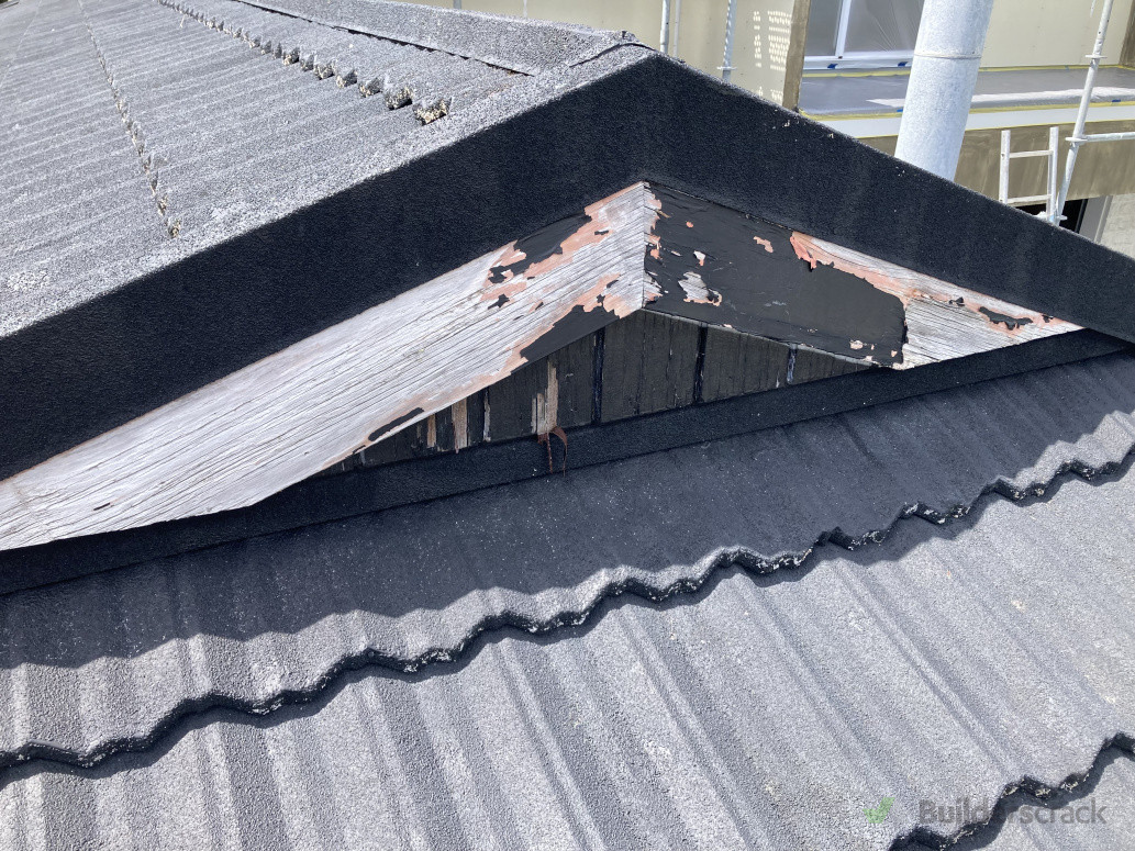 sun and sea damaged weatherboards and fascia on the Gable ends of this roof needed replacing