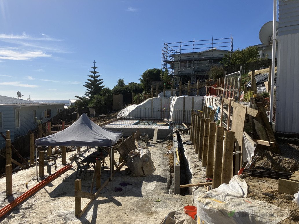 Earthworks complete, complex foundations, piles and retaining all coming together.