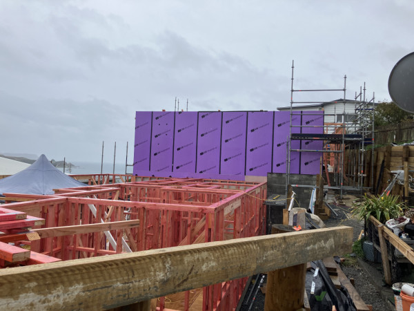 Next comes the roof.