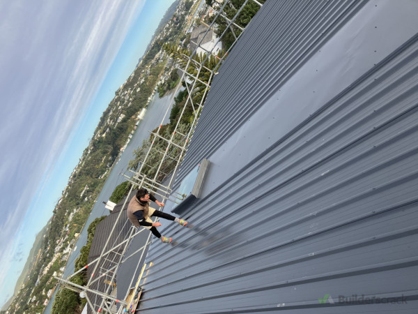 Low pitch skylight installed