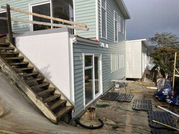 Just enough space left for a lawn.