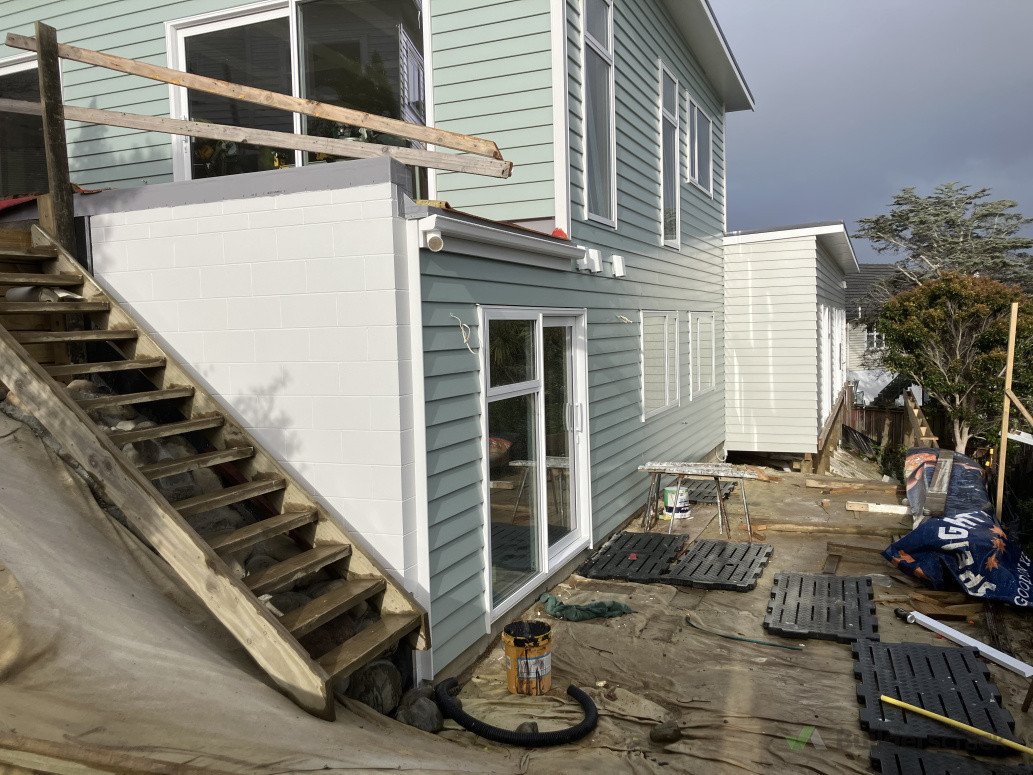 Just enough space left for a lawn.