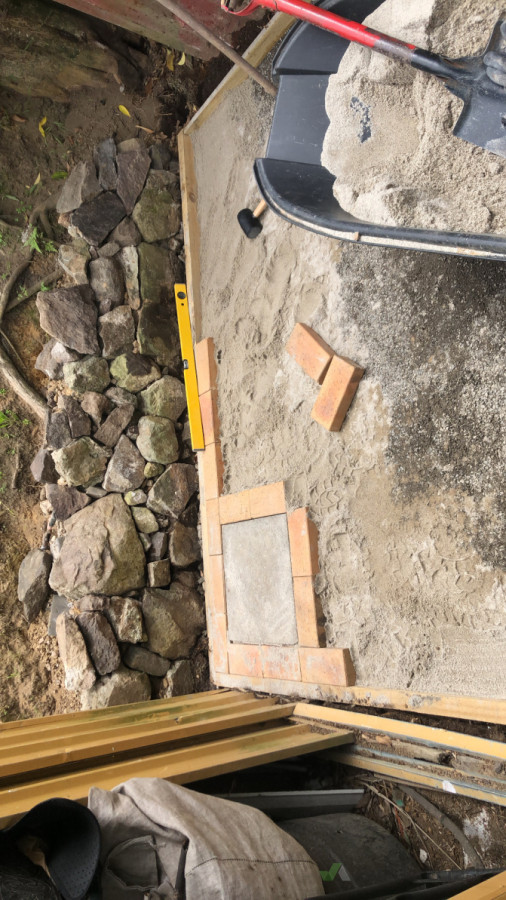 Patio in progress