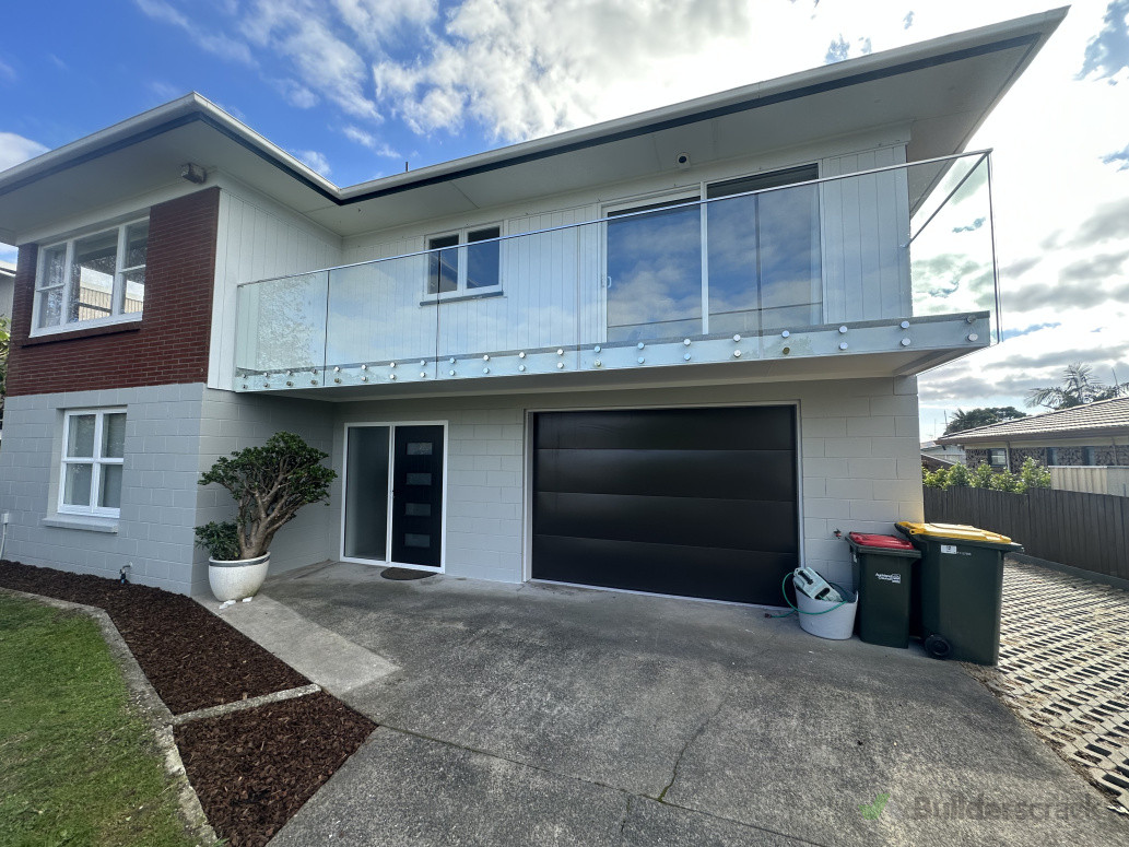 new waterproof deck with glass handrail
