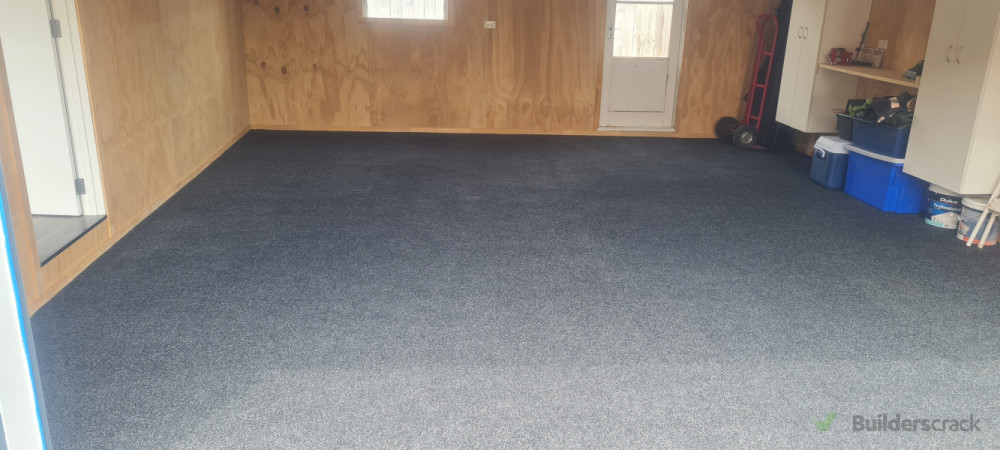 New frames plywood and carpet