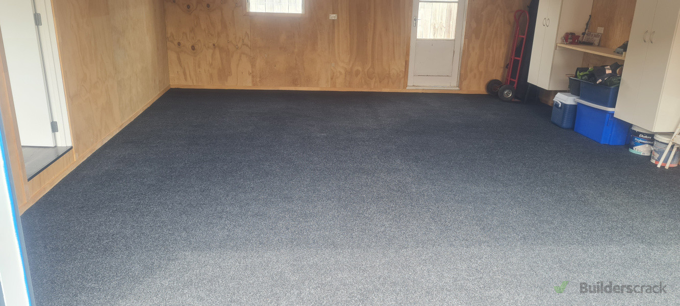 New frames plywood and carpet