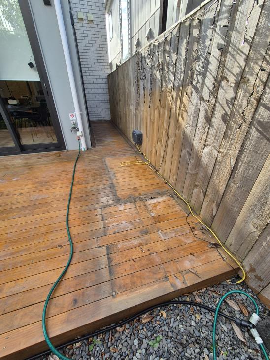 Cleaning and sanding of timber deck required (#1213726) | Builderscrack