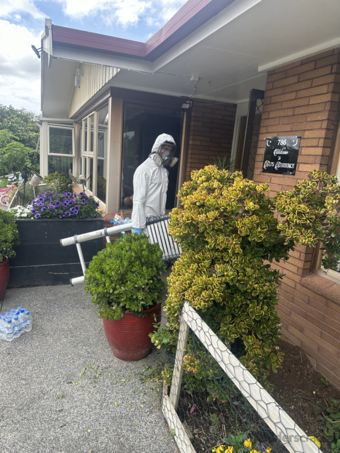 Coackroach spraying inside/outside.