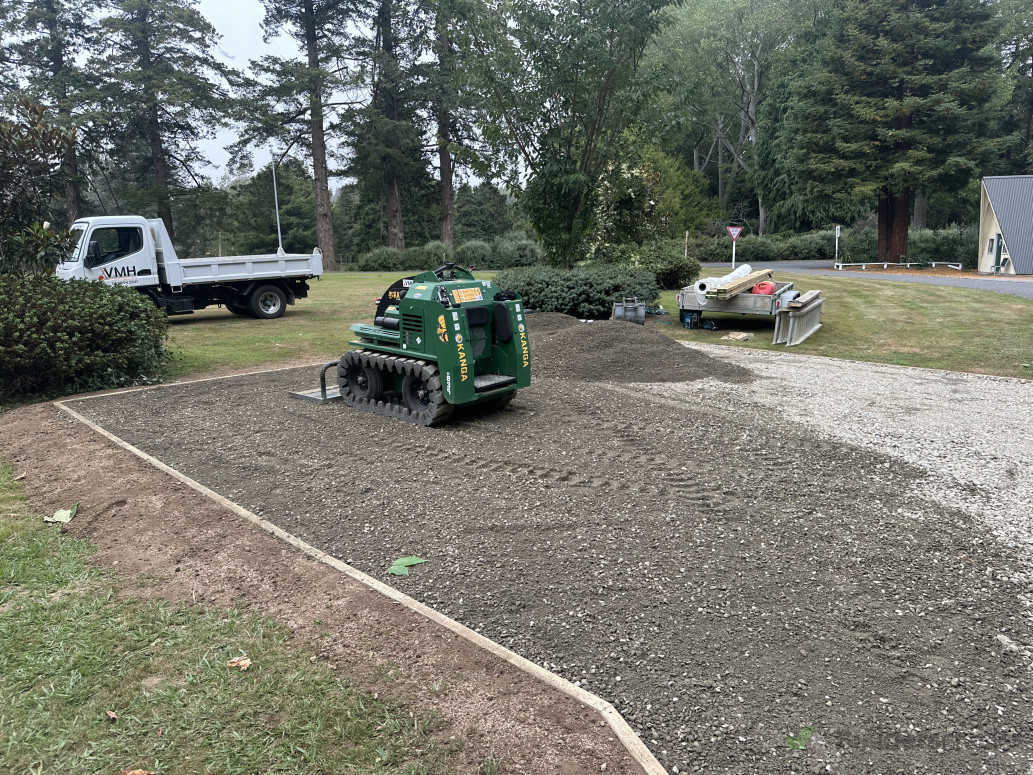 Install of hardstands at a local campground