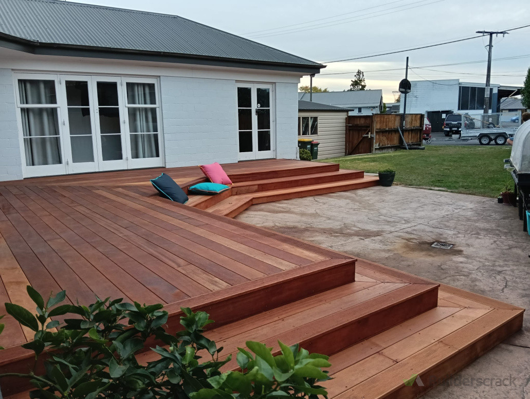 Wrap-around kwila deck