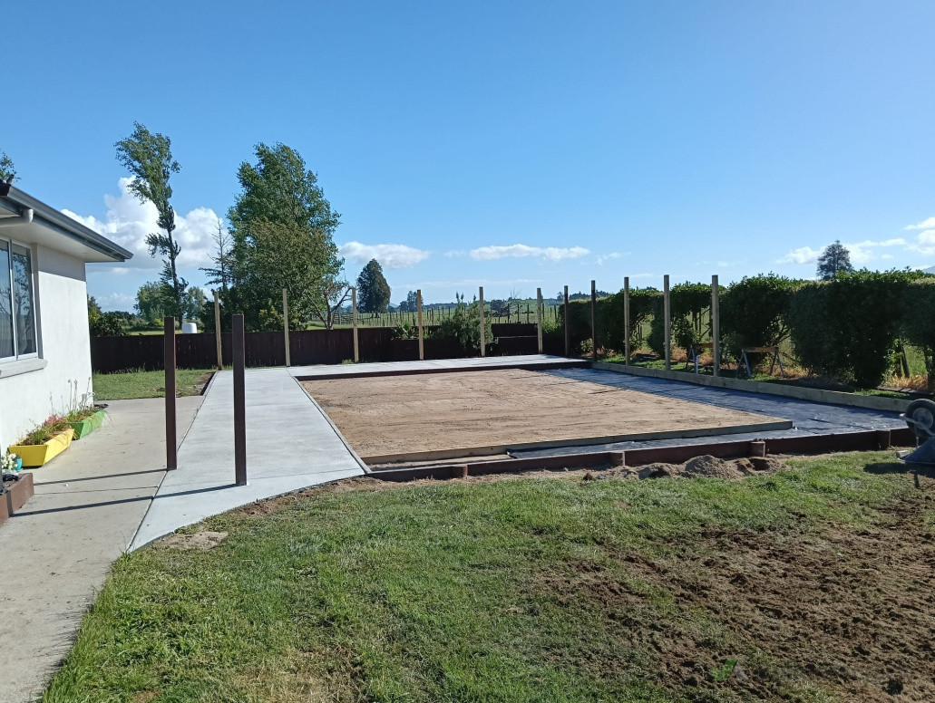 Concrete for new pool area