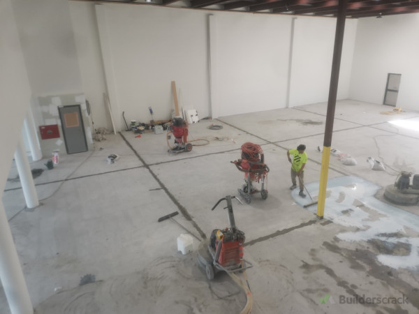 Floor prep going before polishing floors