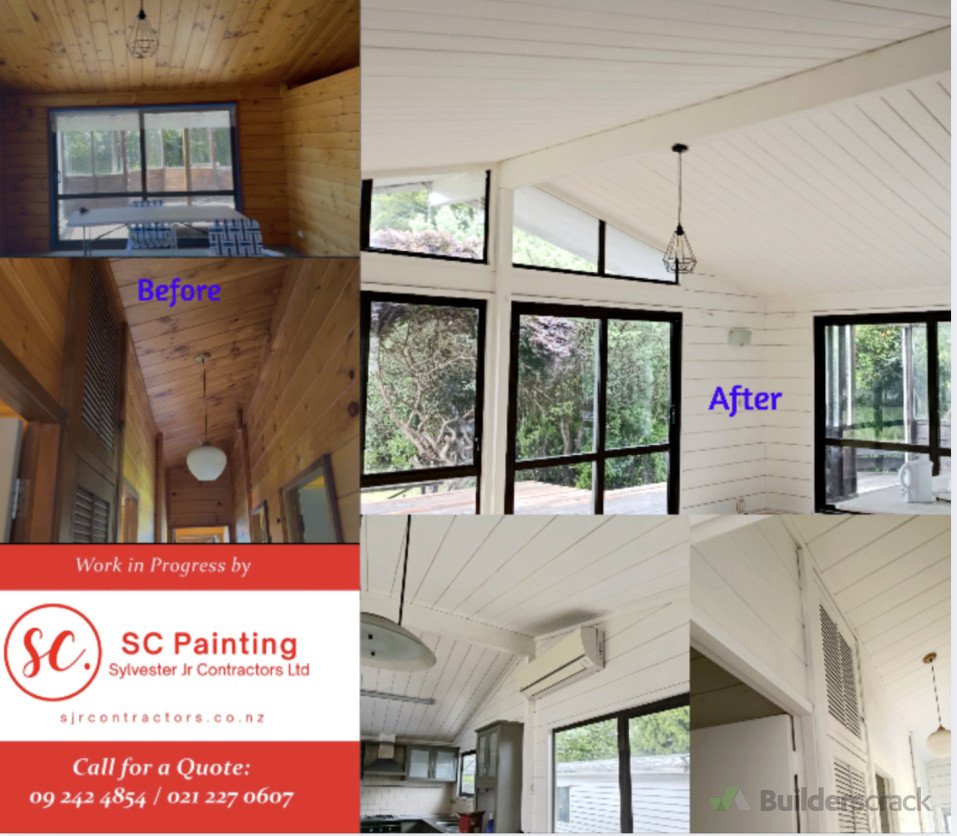 Wood vanishing paint into off white colour