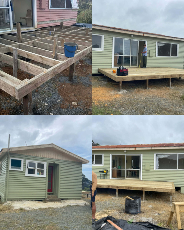 Paint external house and build deck
