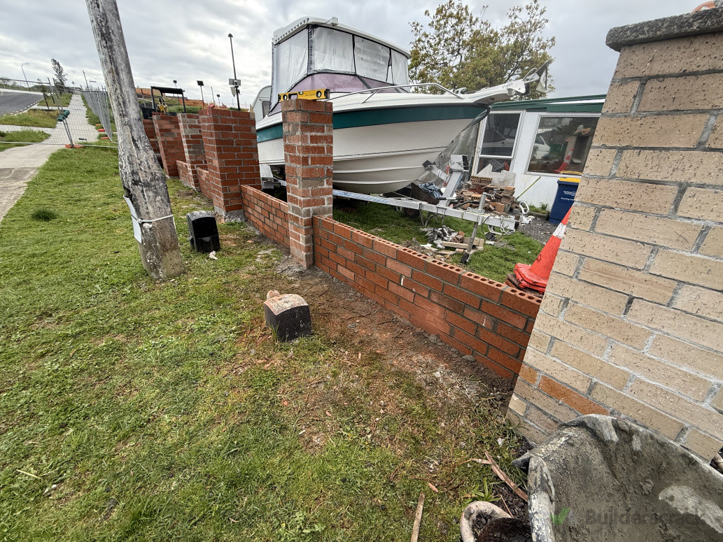 Brick laying and concrete plaster