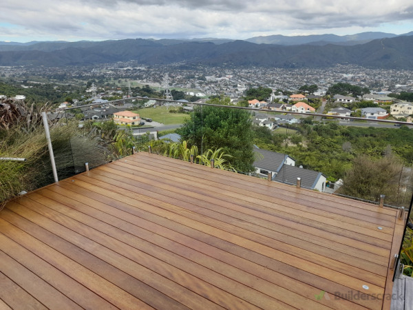 Kwila.Decking and Glass Balustrade