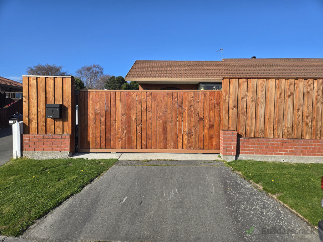 Lovely gold frame dressed pine infill on gate wayne loves it