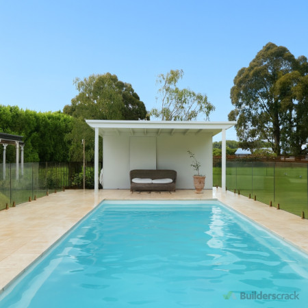 Pool and Cabana with hidden pumphouse