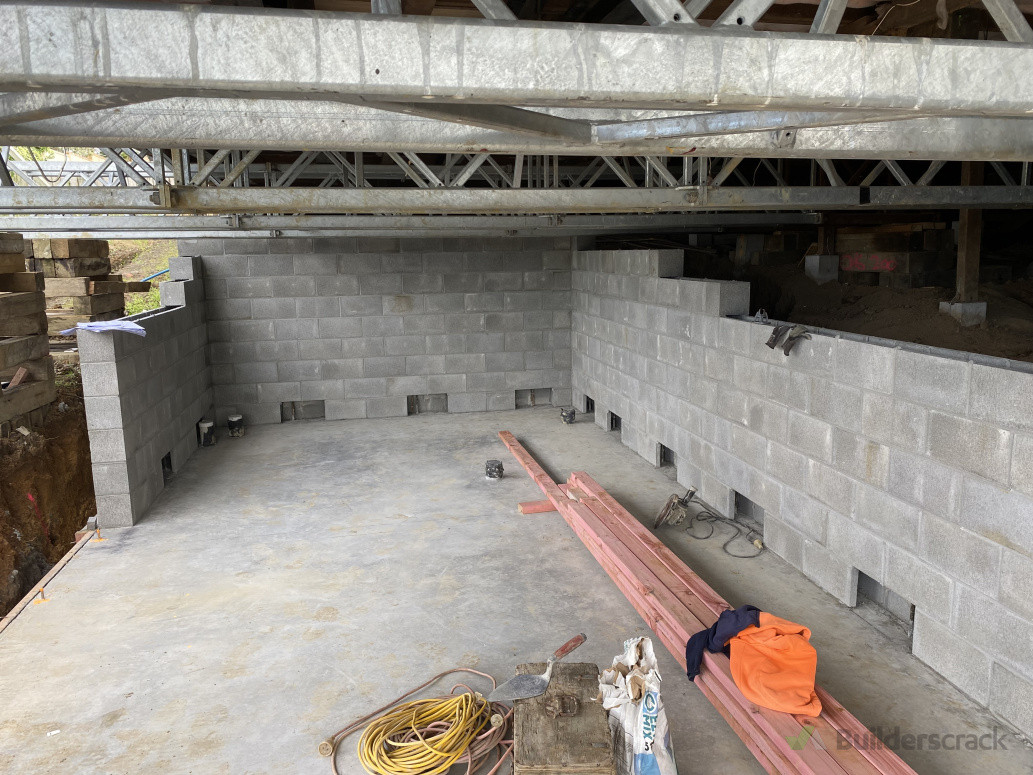 Block retaining walls.