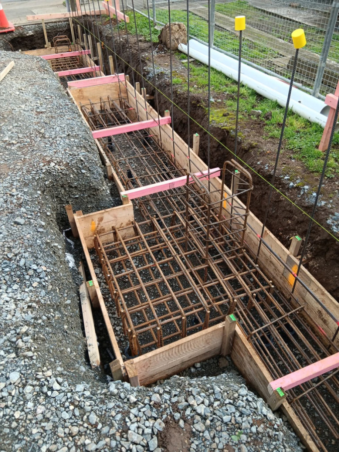 Setting up footings