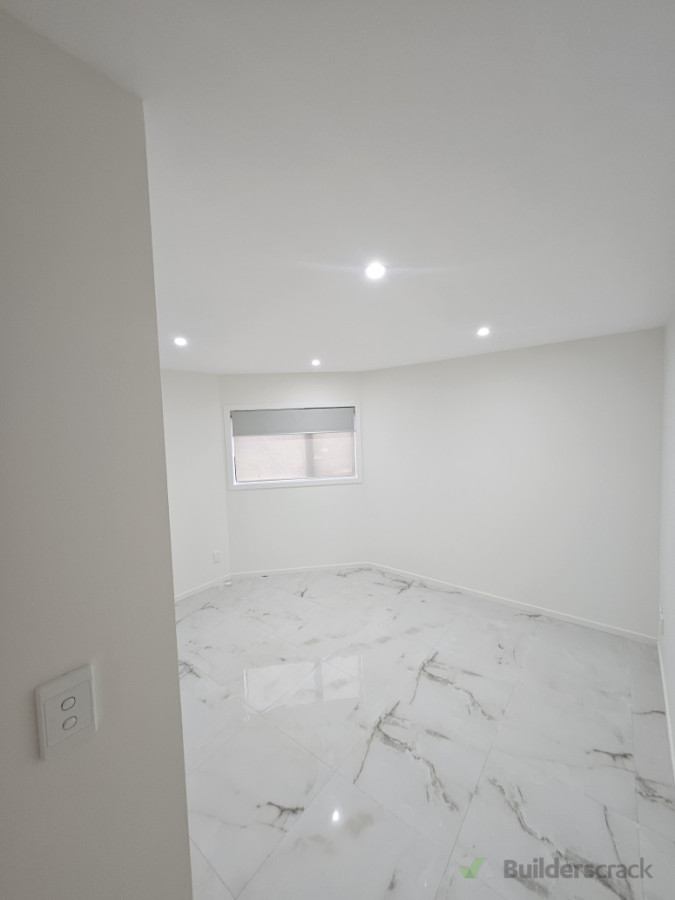 New Downlight installation into newly painted house.