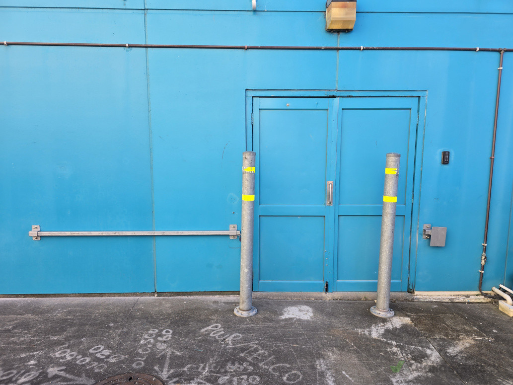 Security bar for back door.