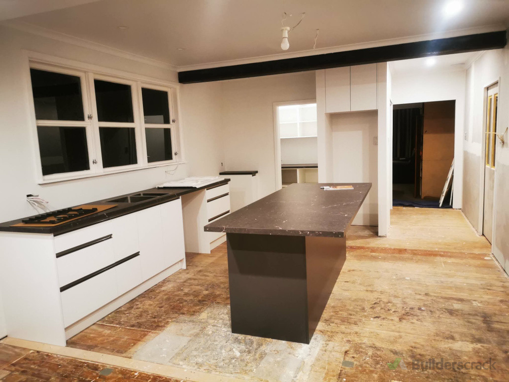 Whole kitchen and dining area taken apart and redone with new kitchen, insualted and walk in pantry