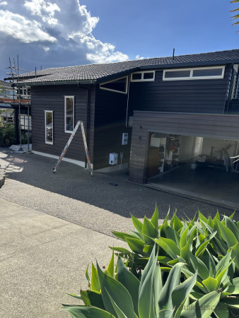 Cedar cladding after stain