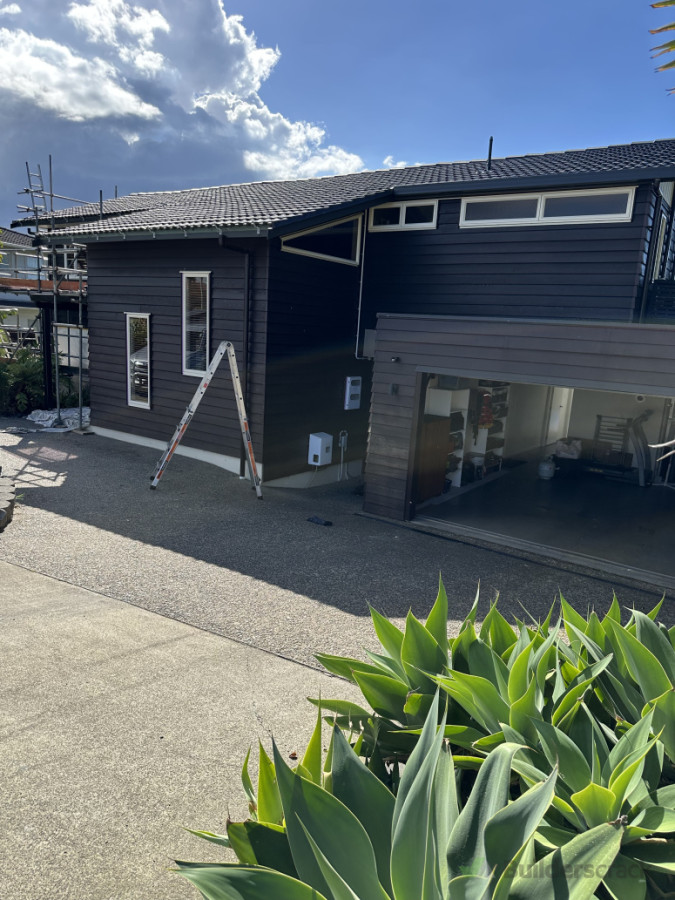 Cedar cladding after stain