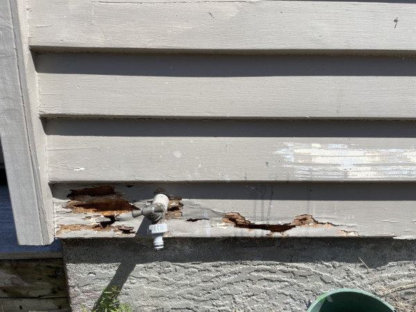 The worst weatherboard prior to replacement