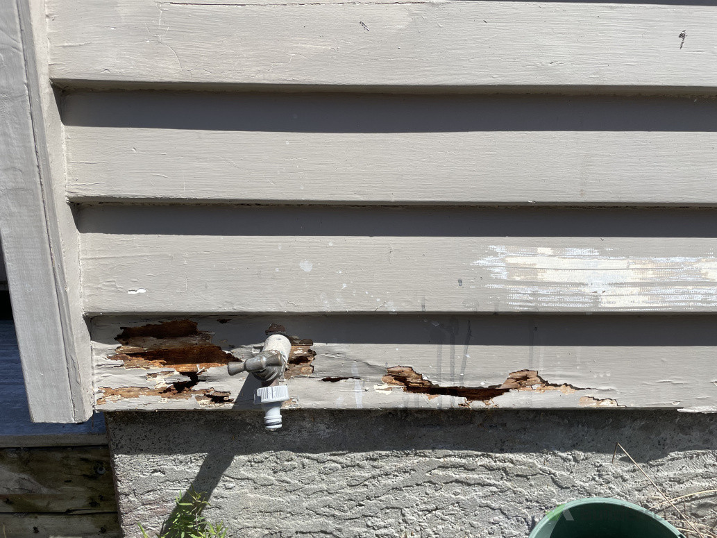 The worst weatherboard prior to replacement
