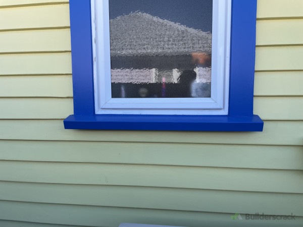 The replaced windowsill. I also added a drip edge to all the windowsills on the house, as they didn't have one.