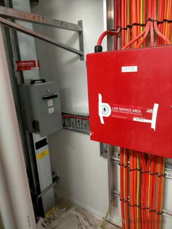 8 levels of comms room repainting done from me and my sons at the Archives.. a lot of cleaning paint off brackets, bolts, wires etc.. these are our finishing pictures