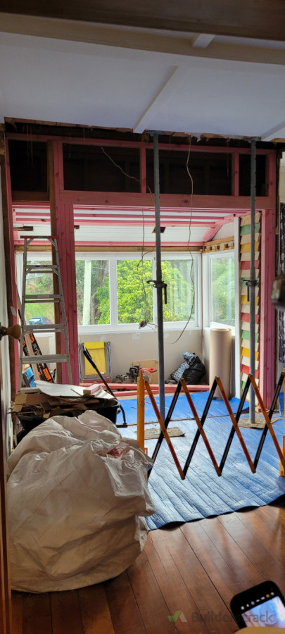 Opening up conservatory and raising floor height