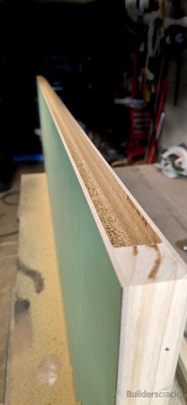 Entrance door narrowed down to fit