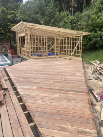 Job on hold what the deck looks like until we are called back