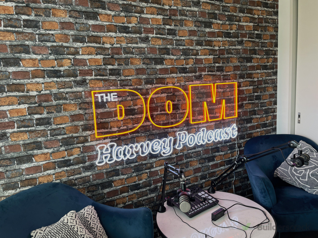 Dom Harvey Pod Cast - Brick Feature Wall