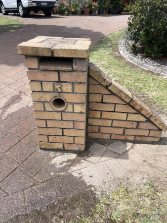 Re built letter box that was knocked over