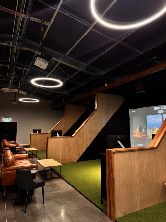 Golf simulator fit out.