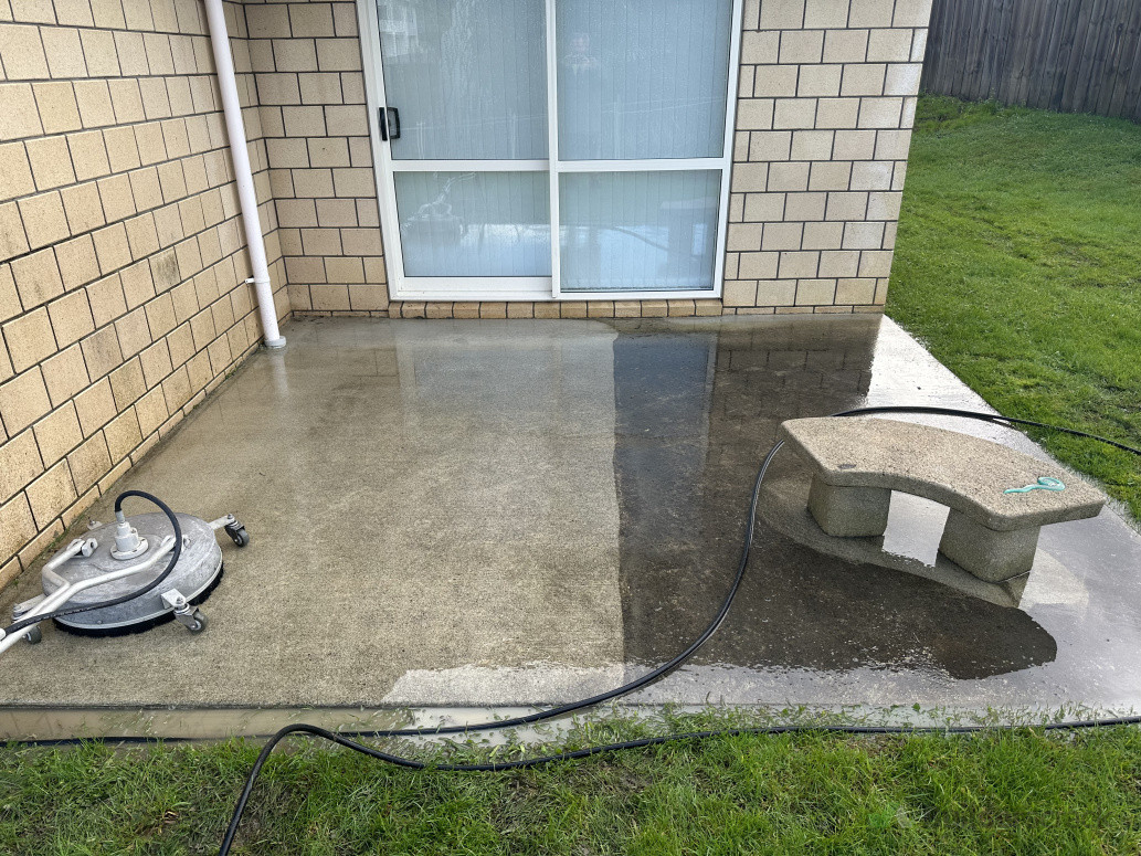 Patio before and after