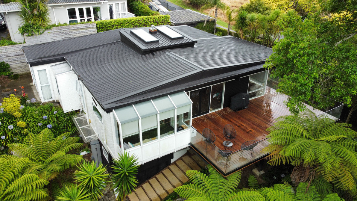 New cantilever deck along with redesigned roof conversion from membrane to long run. Internal fitout