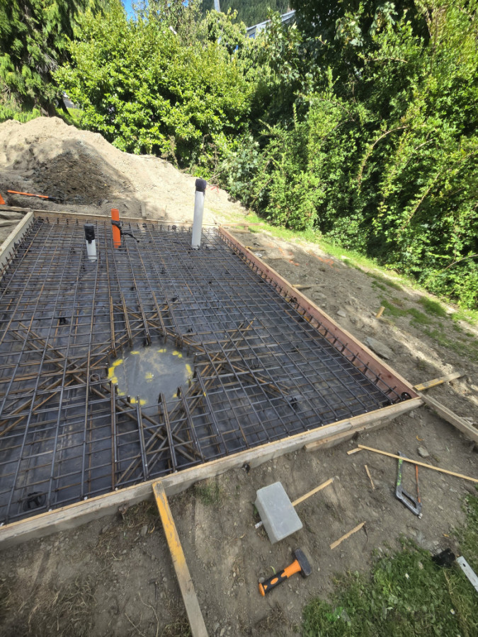 concrete slab and reenforcing