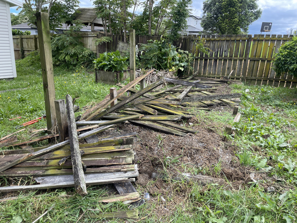 Fencing demolished