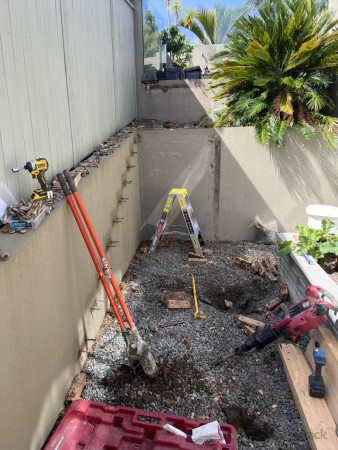 Existing stairs removed
