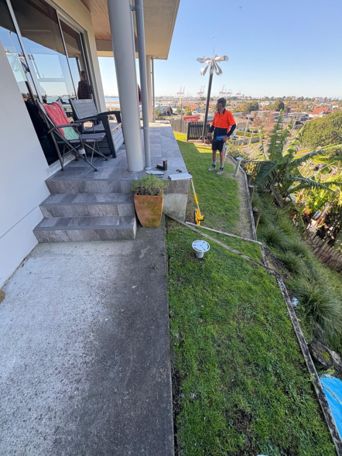 Before - old, tired entrance with no privacy