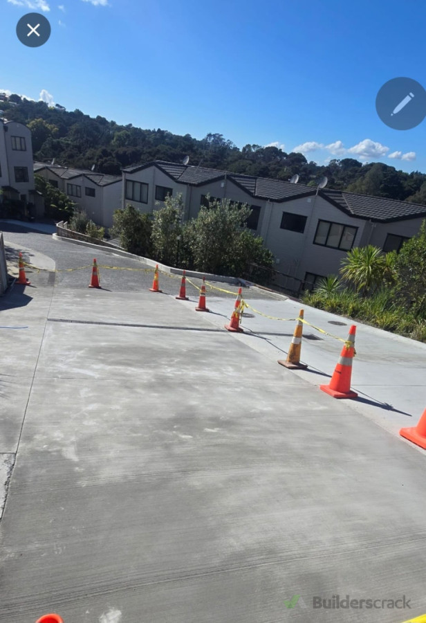 Concrete driveway